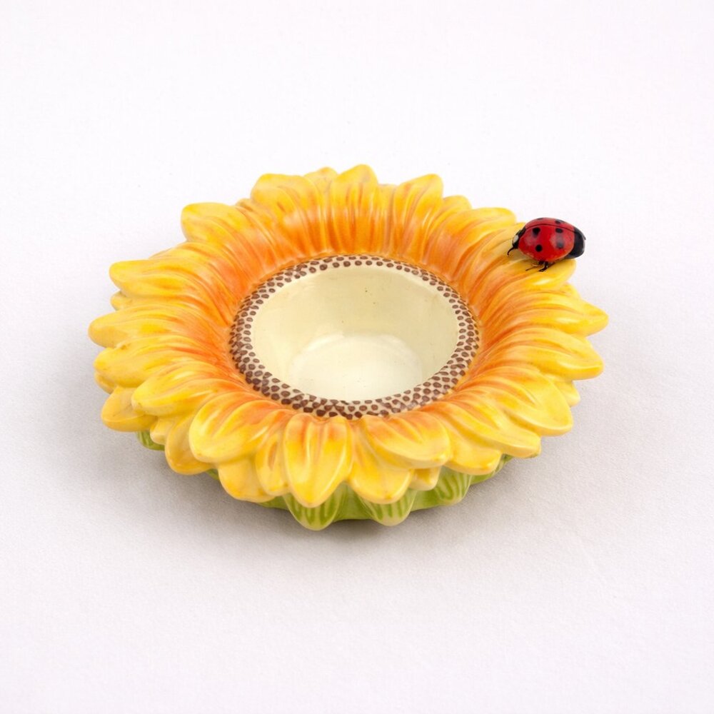 PartyLite Sunflower Ladybug Tea Light Candle Holder.